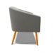 Namoradeira 02 Lugares Stella Suede Grafite Pés Palito Castanho D'Rossi