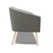 Namoradeira 02 Lugares Stella Suede Grafite Pés Palito Natural - D'Rossi