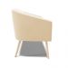 Namoradeira 02 Lugares Stella Suede Pés Palito Natural D'Rossi