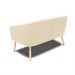Namoradeira 02 Lugares Stella Suede Pés Palito Natural D'Rossi