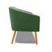 Namoradeira 02 Lugares Stella Suede Verde Pés Palito Castanho D'Rossi