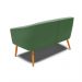 Namoradeira 02 Lugares Stella Suede Verde Pés Palito Castanho D'Rossi