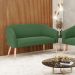 Namoradeira 02 Lugares Stella Suede Verde Pés Palito Natural - D'Rossi