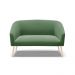Namoradeira 02 Lugares Stella Suede Verde Pés Palito Natural - D'Rossi