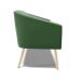 Namoradeira 02 Lugares Stella Suede Verde Pés Palito Natural - D'Rossi
