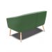 Namoradeira 02 Lugares Stella Suede Verde Pés Palito Natural - D'Rossi