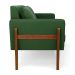 Namoradeira 2 Lugares Lana Suede Verde Base de Madeira - D'Rossi