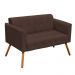 Namoradeira Elisa Suede Marrom D'Rossi