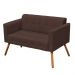 Namoradeira Elisa Suede Marrom D'Rossi