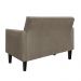 Namoradeira Jade 02 Lugares Suede Marrom Rato Pés Chanfrado Tabaco - D'Rossi