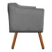 Namoradeira Julia 2 Lugares Suede Grafite com Strass Pés Palito Castanho D'Rossi
