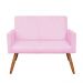 Namoradeira Larissa Suede Rosa Bebê Pés Palito Castanho D'Rossi