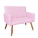 Namoradeira Larissa Suede Rosa Bebê Pés Palito Castanho D'Rossi