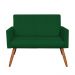 Namoradeira Larissa Suede Verde Pés Palito Castanho D'Rossi
