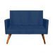 Namoradeira Nina Suede Azul Marinho Pés Palito Castanho D'Rossi