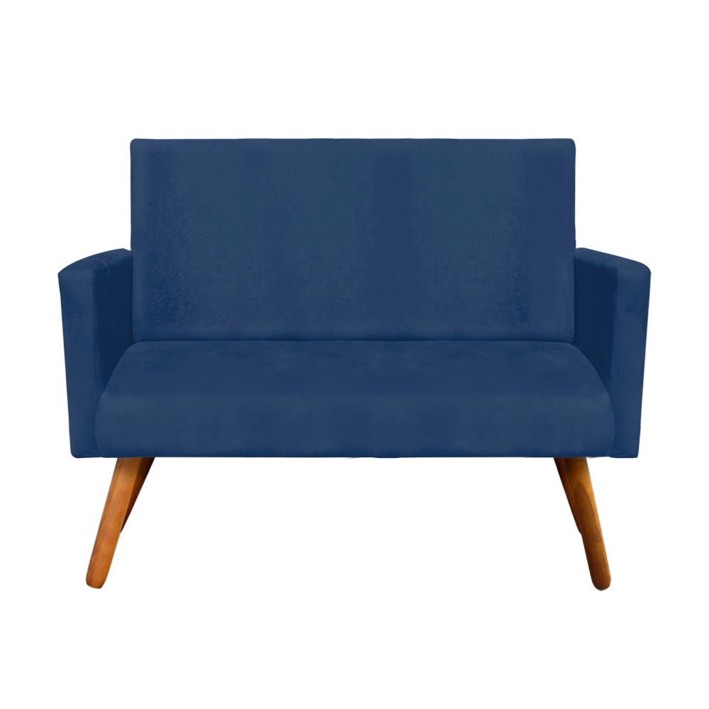 Namoradeira Nina Suede Azul Marinho Pés Palito Castanho D'Rossi