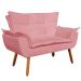 Namoradeira Opala Suede Rose Pés Palito Castanho D'Rossi