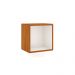 Nicho Decorativo Quadrado Freijó com Off White 33 cm - D'Rossi