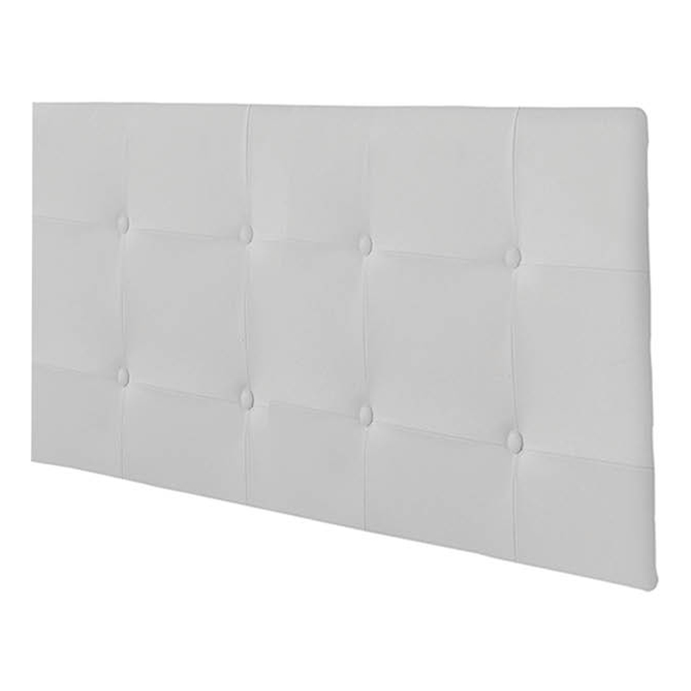 Painel Luna Para Cama Box Casal 140 cm Corino Branco - D'Rossi