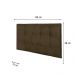 Painel Luna Para Cama Box Casal 140 cm Suede Marrom - D'Rossi