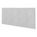 Painel Luna Para Cama Box King 193 cm Corino Branco - D'Rossi