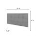 Painel Luna Para Cama Box King 193 cm Suede Cinza - D'Rossi