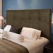 Painel Luna Para Cama Box King 193 cm Suede Marrom - D'Rossi