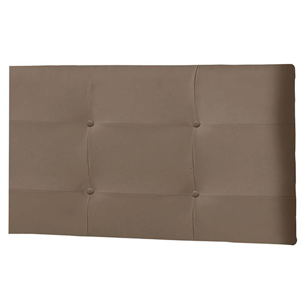 Painel Luna Para Cama Box Solteiro 90 cm Suede Marrom - D'Rossi