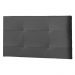 Painel Luna Para Cama Box Solteiro 90 cm Suede Preto - D'Rossi