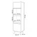 Paneleiro Torre Quente para Cozinha 02 Portas Ruth 56 cm - D'Rossi