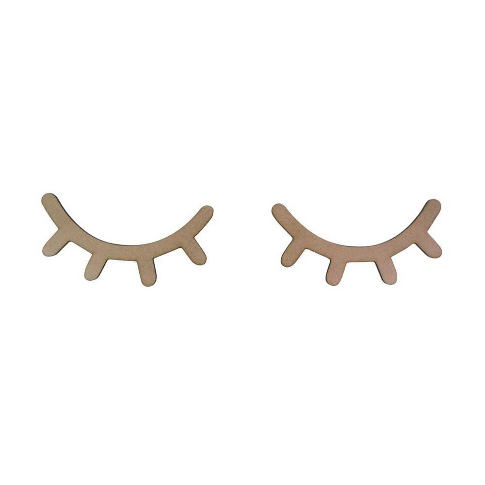 Par De Cílios Decorativos MDF Cru 3mm 25x13 - D'Rossi