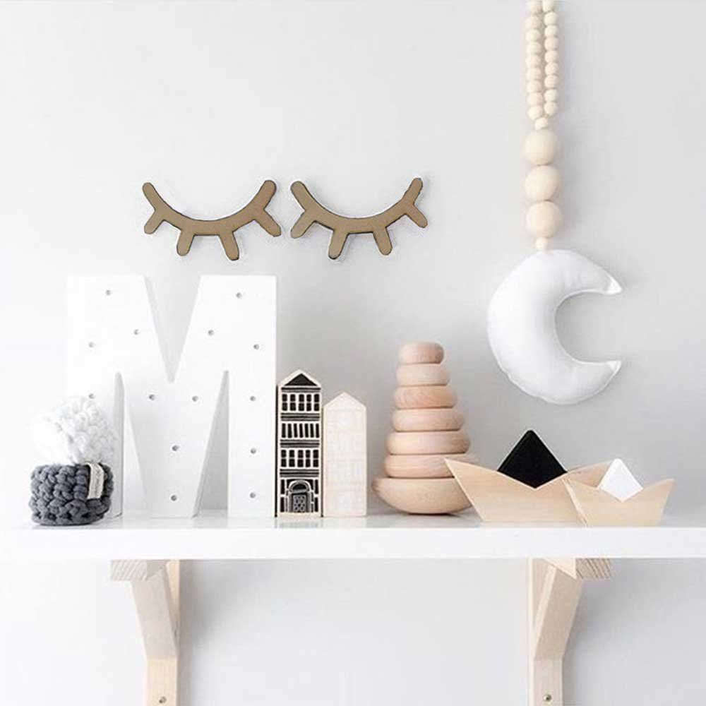 Par De Cílios Decorativos MDF Cru 3mm 25x13 - D'Rossi