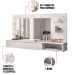 Penteadeira Camarim Suspenso Arlete com Espelho 01 Gaveta 135 cm Branco - D'Rossi