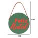 Placa Decorativa Feliz Natal em Madeira Verde 20x13 cm - D'Rossi