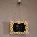 Placa Decorativa Lousa de Madeira Arabesco Flor P/ Pendurar 11x15x1 cm - D'Rossi