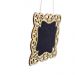 Placa Decorativa Lousa de Madeira Arabesco Flor P/ Pendurar 11x15x1 cm - D'Rossi