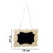 Placa Decorativa Lousa de Madeira Arabesco Flor P/ Pendurar 11x15x1 cm - D'Rossi