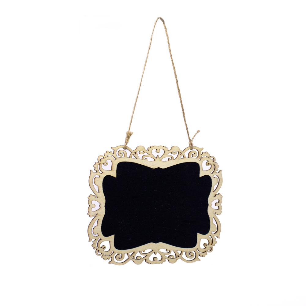 Placa Decorativa Lousa de Madeira P/ Pendurar 13x15x1 cm - D'Rossi