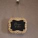 Placa Decorativa Lousa de Madeira P/ Pendurar 13x15x1 cm - D'Rossi