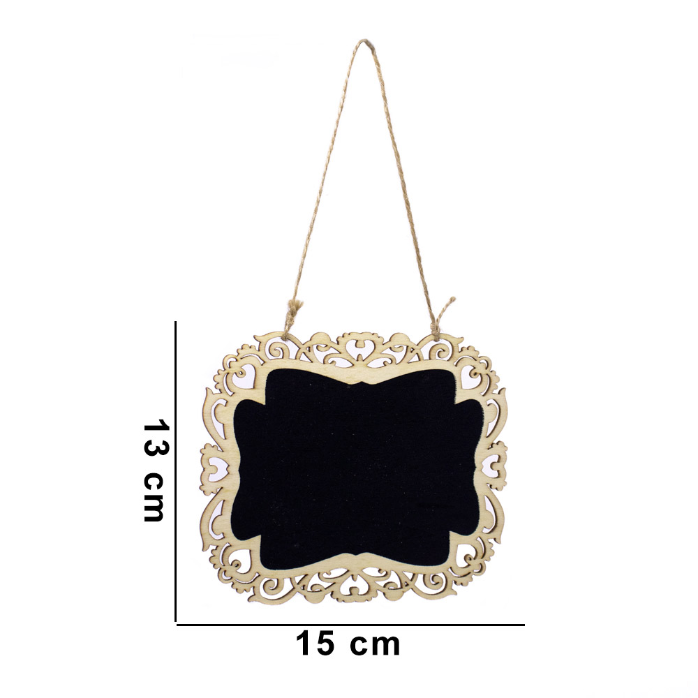 Placa Decorativa Lousa de Madeira P/ Pendurar 13x15x1 cm - D'Rossi