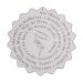 Placa Decorativa Oração Ave Maria Redondo Floral MDF 20x20 cm Branco - D'Rossi