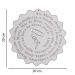 Placa Decorativa Oração Ave Maria Redondo Floral MDF 20x20 cm Branco - D'Rossi