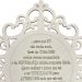 Placa Decorativa Oração Coragem Com Arabesco 25x20 MDF 3mm Branco - D'Rossi
