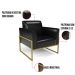 Poltrona Base Industrial Alta Dourado Marisa Corano Preto D03 - D'Rossi