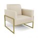 Poltrona Base Industrial Alta Dourado Marisa Corino Bege D03 - D'Rossi