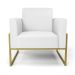 Poltrona Base Industrial Alta Dourado Marisa Corino Branco D03 - D'Rossi