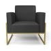 Poltrona Base Industrial Alta Dourado Marisa Corino Preto D03 - D'Rossi