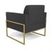 Poltrona Base Industrial Alta Dourado Marisa Corino Preto D03 - D'Rossi