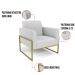 Poltrona Base Industrial Alta Dourado Marisa Linho Cinza A05 D03 - D'Rossi