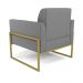 Poltrona Base Industrial Alta Dourado Marisa Linho Grafite A26 D03 - D'Rossi